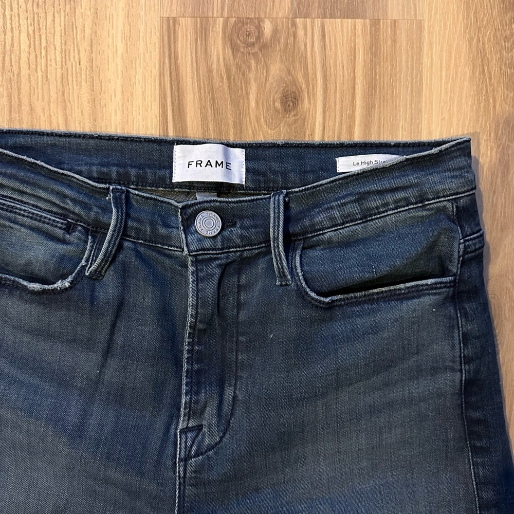 Frame Denim Le High Straight with Frayed Edges - 29